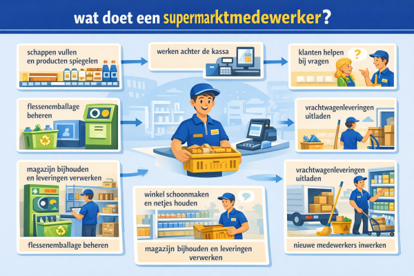Wat doet een supermarktmedewerker